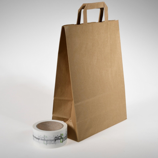 Vrećica papirnata s ručkom M 260x120x350mm (20komada)