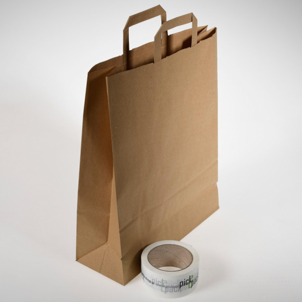 Vrećica papirnata s ručkom L 310x120x450mm (20komada)